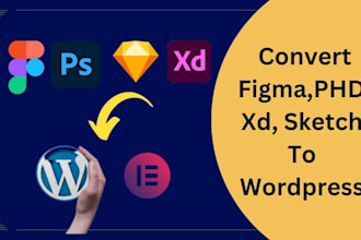 convert your figma designs to  wordpress website