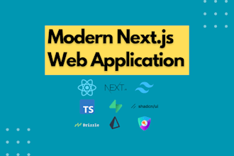 develop web app with nextjs, tailwind, shadcn UI and typescript