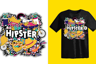 do typography t shirt logo design in my graffiti style