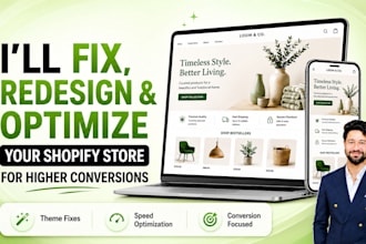 fix, redesign, and optimize your shopify store for higher conversions