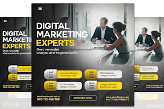 create digital and print flyer just in 8 hours