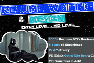 review, edit, write, or design your resume, cv, and cover letter