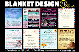 create a unique hooded, quilt, and fleece blanket designs