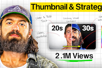 design catchy youtube thumbnail in alex hormozi, iman gadzhi style
