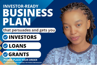write investor ready business plan with financial projection