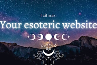 create an occult or esoteric website