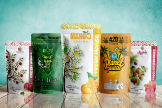 do unique product label, food packaging design, tea pouch packaging design