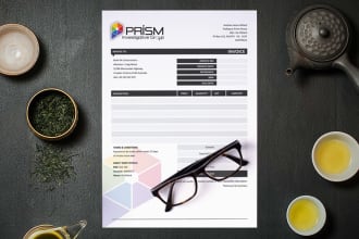 design your  invoice,letterhead or envelope in 6 hours