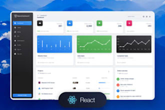 build websites and dashboards using react