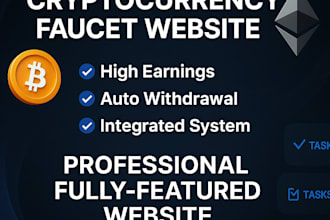 creat for you a pro crypto faucet and get paid to site