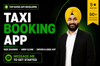 develop taxi booking app, ride sharing app, uber clone app