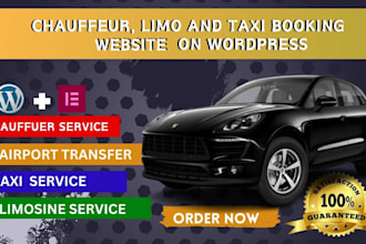 create chauffeur, limousine and taxi booking website