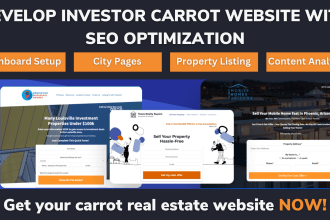 develop investor carrot website with SEO optimization
