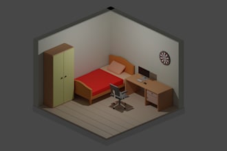 make diorama of your room and setup