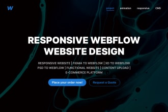 design or redesign your webflow website