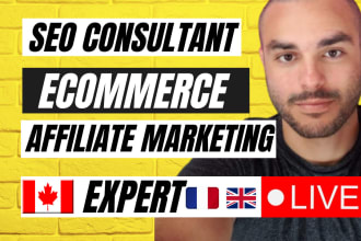 be SEO, affiliate marketing, ecommerce business  consultant coach trainer mentor