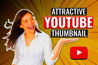 design attractive clickbait youtube thumbnails