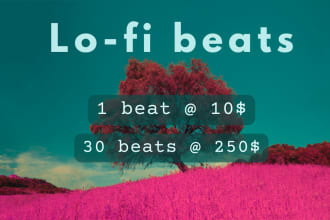 produce 1 to 30 lofi beats for you
