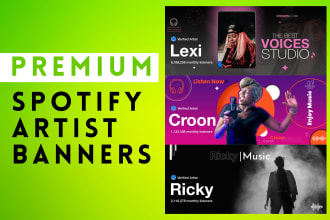 design a professional spotify artist banner