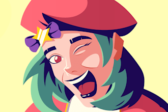 draw character profile picture for discord, youtube, twitch