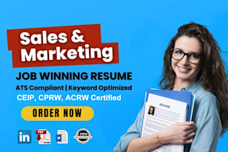 write a persuasive sales and marketing resume to get you hired