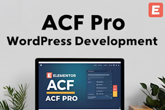 create website in wordpress with acf, acf pro and elementor