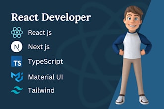 create custom react components or web app with material ui