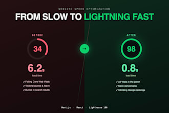 optimize website speed and core web vitals score