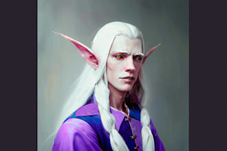 make your fantasy character portrait in my style