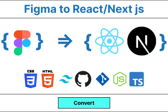 do figma to react or nextjs conversion with typescript