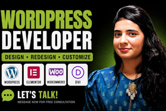 be elementor expert for wordpress website elementor builder or divi expert
