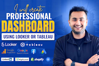 create professional dashboard using looker or tableau