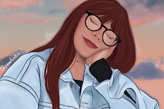 draw digital art illustrations of characters