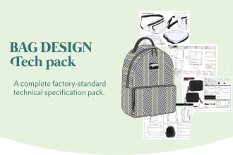 create factory standard tech pack for bags