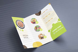 do modern tri fold brochure design for your brand