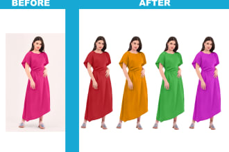 do background remove,color change,color correction,pattern change in photoshop