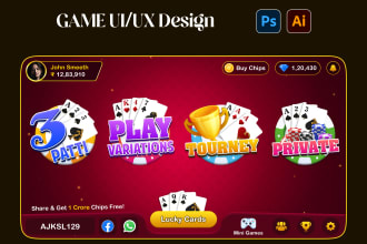 design professional game UI and assets for mobile game