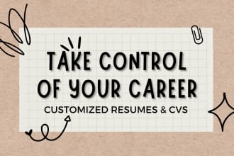 create a unique customized entry level resume or CV