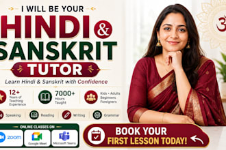 be your hindi or sanskrit tutor