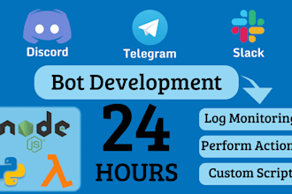 create discord or telegram or slack bot for you