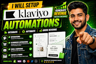setup advanced klaviyo email automation, flows, campaigns