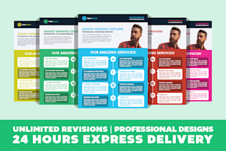 design a flat advertising flyer