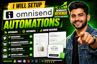 setup omnisend email marketing automation, flows, campaign