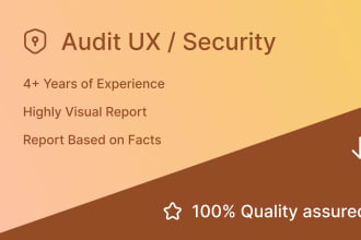 do UX and vulnerability audit to increase security and conversions of website