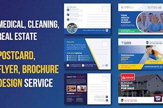 do medical healthcare cleaning real estate postcard eddm flyer brochure design