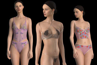 design 3d intimate clothing lingerie for your brand