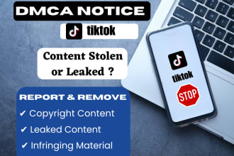draft a dmca notice to remove copyright or leaked content