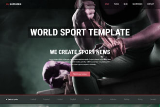 develop full functional responsive attractive website for sports businesses