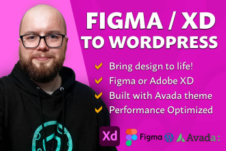 build wordpress site from your figma adobe xd design