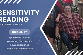 do a disability sensitivity reading of a fiction manuscript